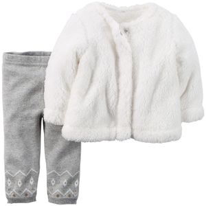 2 pieza chaqueta de punto Set (Baby) de Carter, 3 meses, Blanco