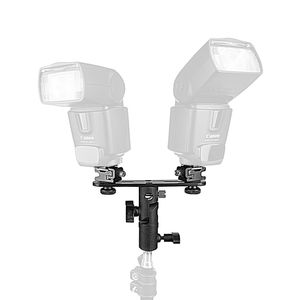 phototrust Metal doble soporte de flash Soporte Giratorio Soporte para paraguas Studio soporte de inclinación para Canon, Nikon, Pentax, Olympus, Sony