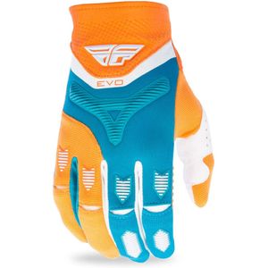 Fly Racing unisex-adult EVA guantes (Naranja/Azul oscuro, mediano)