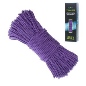 Pulsera de paracaídas 550 – Cuerda de paracaídas de 7 hebras tipo III – varios colores en 100 pies