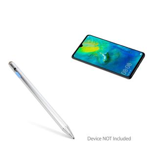BoxWave - Lápiz capacitivo electrónico con punta ultrafina para Huawei Mate 20 X (incluye lápiz capacitivo), color plateado metálico