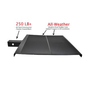 Downtown Pet Supply Dog Trailer Hitch Receiver Step & Foldable Pet Stairs/Ramp for Small and Large Dogs with All Weather Rubber Grip Fits Most Trucks