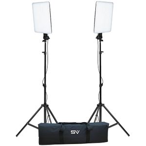 slimpanel 800 W Luz de día LED Dos Kit de luz con stands y bolsa Kit