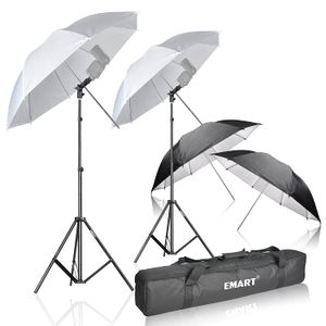 emart doble Off-Camera Speedlight Kit de Flash zapato paraguas de giro con bolsa de transporte