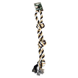 omnipet Earthtone Dental Remolcador algodón perro juguete, 25" cuerda con tres nudos