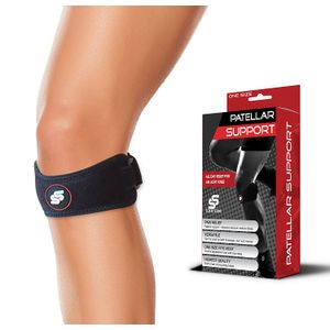 Correas patella ajustables - Bandas de soporte de rodilla de calidad para acelerar la recuperación de lesiones y minimizar el dolor, negro