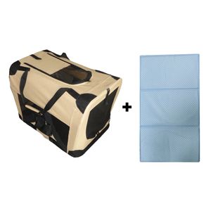 Portátil Suave perro con orificio para perro de enfriamiento Gel Pad, Beige, 5" x 16.5" x 16.5"
