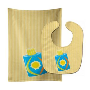 Caroline tesoros de la playa Loción Baby babero & Juego De Paños para bebés, multicolor, large