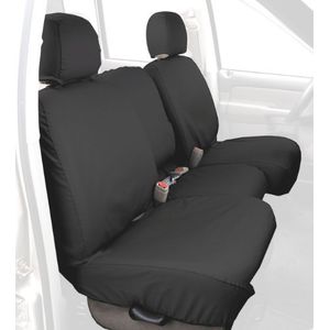 covercraft Custom-Fit Front Banco seatsaver fundas para asientos – Tela de polialgodón, Negro (Charcoal Black)