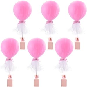 Juego de globos de tutú de mesa con base de caja para baby shower, cumpleaños, bodas, fiestas, eventos, centros de mesa, decoración (12 pulgadas, 6 un