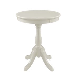 Powell Muebles Mesa Redonda Accent, color blanco