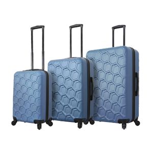 Mia Toro Italia Moldeado Art Hive Hard Side Spinner equipaje 3 piezas, azul