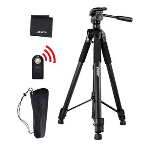 UltraPro - Trípode para cámara digital Nikon de 72" (aluminio, incluye gamuza limpiadora de microfibra), color negro