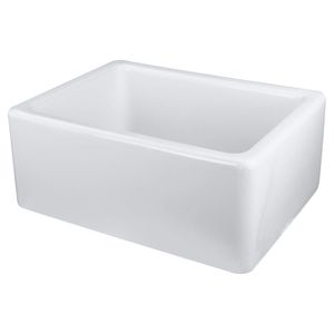 transolid Porter fusb241810 24 en. X 18 En. X 10 en. Farmhouse individual tazón fregadero, en color blanco