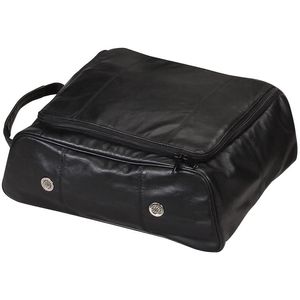 Natico 60-7128 Ultimate - Bolsa de piel para zapatos de golf, color negro