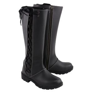 Milwaukee de piel para mujer encaje lado maletero (de color negro, talla 9)