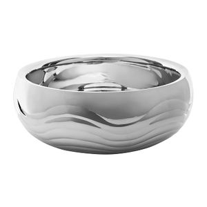 Elegancia 72719 Ripple Wave tazón de acero inoxidable, 11", Plata
