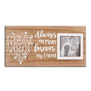 Marco de fotos de mamá vivo – Regalos para el día de la madre y cumpleaños de hija hijo – Decoración de pared de madera para siempre mi mamá para siem