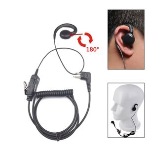 lsgoodcare 2 Pin G Shaped Earhook Swivel – Auricular Auriculares con micrófono PTT para Motorola cls1410 CP200 cp88 CP100 CP040 Walkie Talkie Two Way