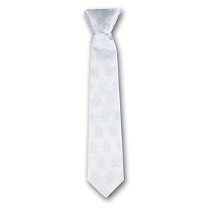 Boys bordado de primera comunión en blanco Necktie Accesorio, 14 inch