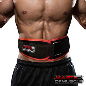 Master of Muscle Workout Weight Lifting Belt for Men and Women – Contoured and Neoprene Lightweight for Comfortable Back Support - Ideal for Squat, Po