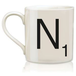 N Scrabble alfabeto Taza de café taza de bebida caliente