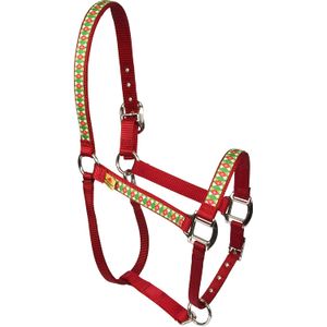 Christmas Cheer Rojo Haute cchr1406 D Elite Equino Caballo Halter,
