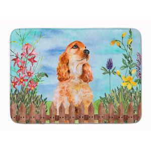 Caroline 's Treasures Cocker Spaniel primavera alfombrilla de piso, 19" x 27", multicolor