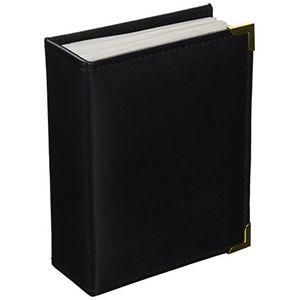 Pioneer Photo Albums 100 bolsillo marrón cosido piel sintética cubierta con acento de esquina de latón álbum de fotos 4 por 6 pulgadas