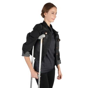 Soles Walking Muletas (aluminio) – Ajustable Post Lesiones o Cirugía Axila Apoyo para Hombres, Mujeres y Adolescentes – ligero, duradero con mango erg