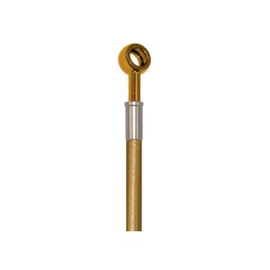 Pro Braking PBF4691-GLD-GOL - Línea de freno trenzado frontal (manguera de oro y banjos de oro inoxidable)