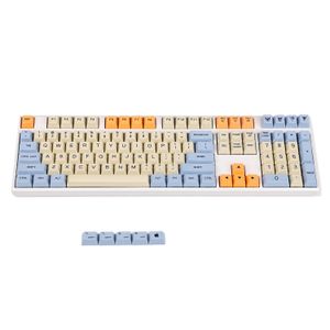 YMDK - Carcasa para teclado estándar 104 TKL 60% MX (108 teclas), color azul, beige, naranja