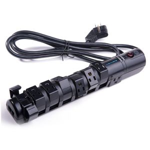 BlueDiamond - Protector de sobretensiones con 8 salidas giratorias – con 2600 julios y 6 pies de cable neerlandés pesado y desconexión plana – Protecc
