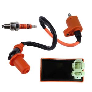 Caja CDI de alto rendimiento de 6 pines AC + bobina de encendido + bujía para Gy6 150 cc 125 cc 50 cc scooter moped ATV Go Karts
