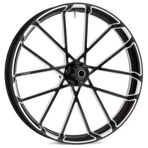 arlen ness 10101 – 205 – 6000 procross contraste corte Llanta delantera (negro 23 x 3,5 2008-UP FLTR/FLHT/FLHR non-abs), 1 paquete