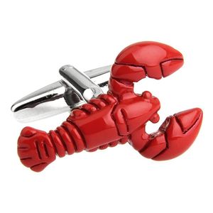 mrcuff langosta roja Par de gemelos en una caja de regalo y paño de pulido