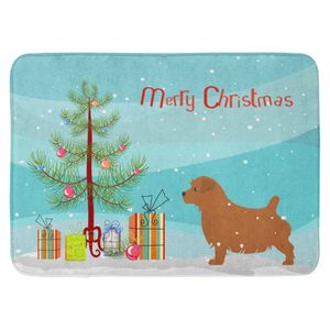 Tesoros de la Caroline bb2927rug "Árbol de Norfolk Terrier Merry Christmas Floor Mat, 19" x 27," Multicolor