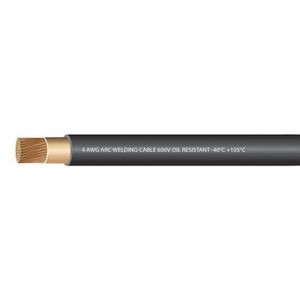 Calibre 4 Premium Extra Flexible Soldadura Cable 600 Volt – Negro – 50 pies – ewcs – fabricado en los Estados Unidos de marca.