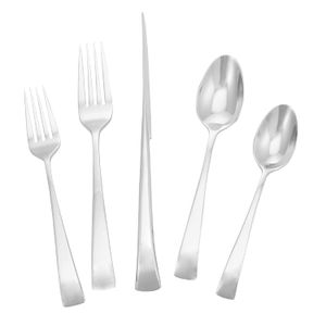 Utica cubiertos 810640 Freya, acero inoxidable, 40 piezas (Servicio para ocho), acero