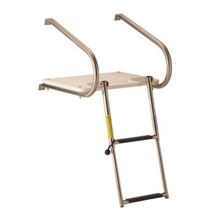 garelick 19547: 01 Transom Plataforma con Escalera Telescópica