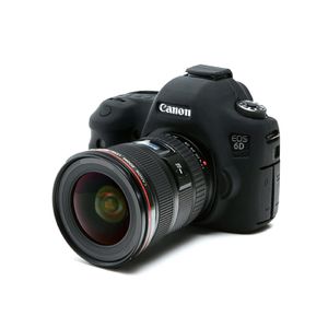 ceari profesional silicona Funda Carcasa de Goma Cubierta Protectora para cámara Canon EOS 6d Digital SLR Camera – Negro
