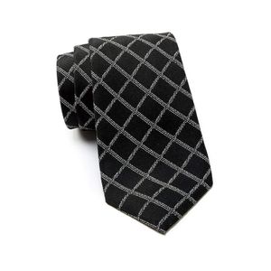 Vince Camuto - Corbata de seda para rejilla Gregorio (cuadros negro)
