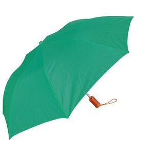 rainstoppers W001 Auto Open Arc paraguas plegable con mango de madera, Teal, 42"
