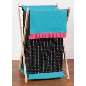 Uno Grace Place mágico michayla Hamper, Negro, Rosa y turquesa