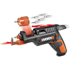 WORX WX255L SD - Destornillador semiautomático con soporte para tornillos