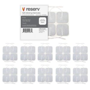 paquete de 40 reservas de 2 x 2 pulgadas de alta calidad reutilizable, Autoadhesivo almohadillas de electrodos para la unidad de TENS/EMS, almohadilla