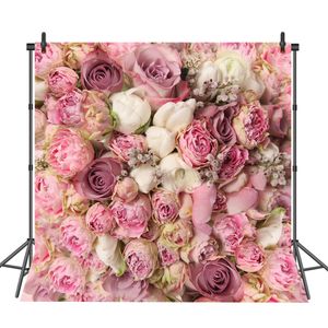 Sensfun - Fondo para fotografía con diseño de rosas y flores, color rosa