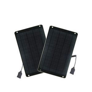 flexsolar 2-Pack 6 W – Cargador solar portátil Panel, Shockproof Mobile Power Cargador con USB 5 V salida regulada para Smart Phone, Power Bank y GPS