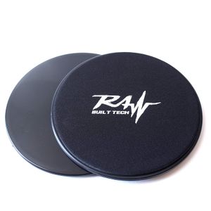 rawbuilttech Calidad Profesional Workout Glide Placas con Bonus última intervensión cuerda de velocidad, para Slide durante flexiones y Planks, Full B