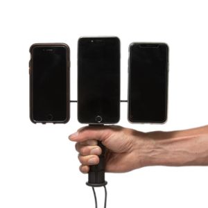 Livestream Gear – Dispositivo de Triple Agarre de mano para Live Streaming, 3 soportes magnético para asegurar cualquier teléfono. Revestimiento de go